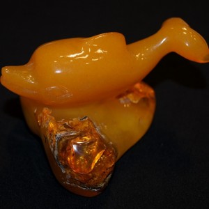 Vintage amber souvenir Dolphin